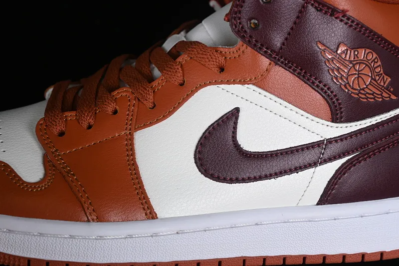 All Categories Air Jordan Jordan Series Basketball Shoes Air Jordan 1 Mid Air Jordan 1 Mid AJ1 Joe 1 Caramel Brown Chinese Cultural Leisure Sneakers BQ6472-200